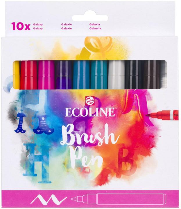Talens Ecoline Brush Pen Set (Multicoloured, Red|Multicoloured, 10 x)