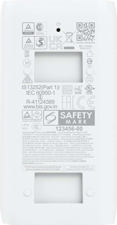 Actual product image Ubiquiti U-POE-AF (802.3af (PoE), 15.30 W)
