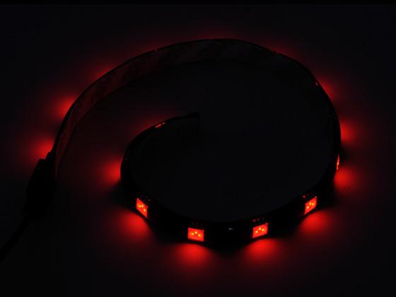 Actual product image Silverstone SST-LS01R - LED strip light for modding PC cases, red, 30cm, 15LEDs (Red)