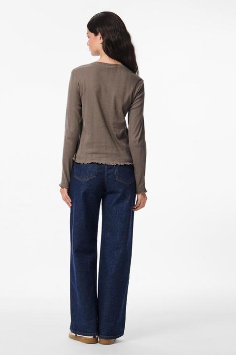 Produktbild Pieces Pcmarie Ls O-Neck Poin Top Jrs Noos Bc (L)