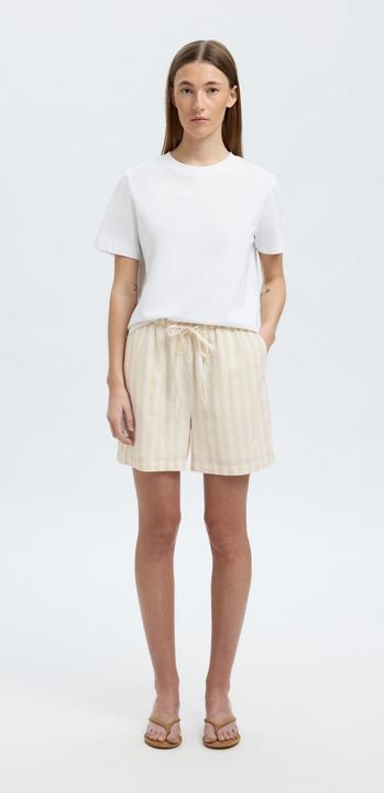 Image du produit Selected Femme Mid Waist Shorts aus Leinengemisch (40)