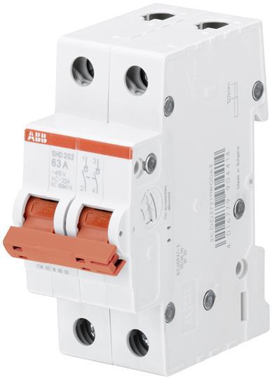 Actual product image ABB SHD202/63 switch-disconnector 2P, 63A 2CDD272111R0063