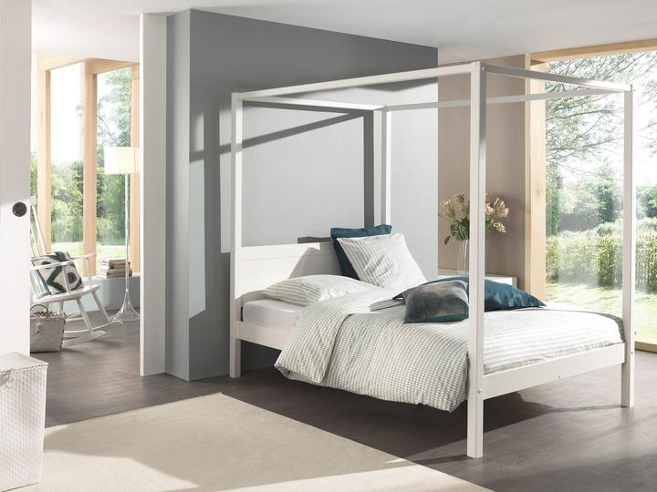 Immagine prodotto Vipack Pino Lit A Baldaquin 140X200Cm Blanc (140 x 200 cm)