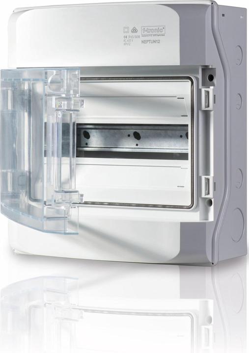 Actual product image F-Tronic Neptun 12 distribution box surface-mounted damp-proof small distribution box IP65 1row 7270001