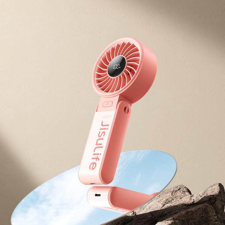 Actual product image Jisulife Handheld Fan Life7 (3600mAh) pink