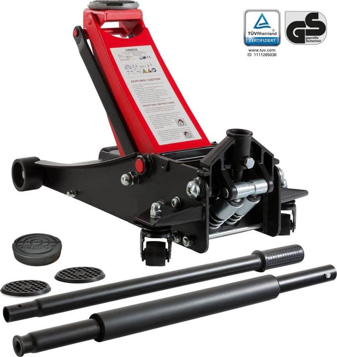 Arebos Hydraulic jack 3 T (incl. 3 rubber pads)