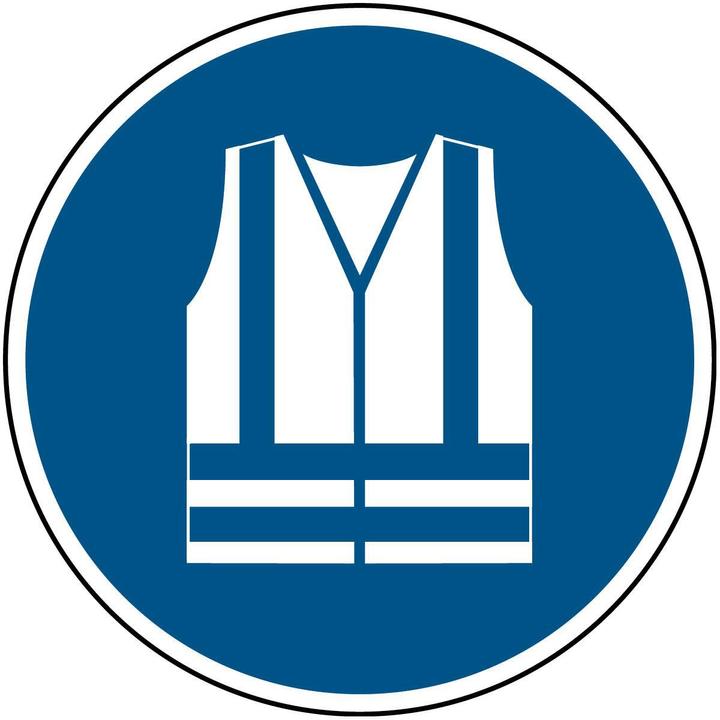 Actual product image Brady ISO safety sign - Use safety waistcoat