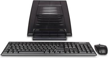 Actual product image Hamlet Tiramisu Notebook Stand. Universal Notebook Stand with Wireless Keyboard and Mouse