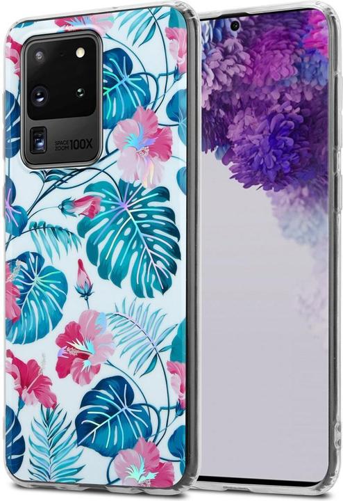 Image du produit Cadorabo Couverture IMD TPU Fleurs & Feuilles colorées (Samsung Galaxy S20 Ultra)