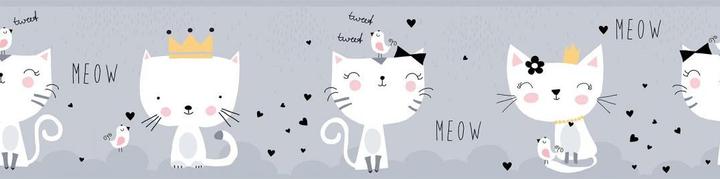 Image du produit A.S. Création Lovely Kids Chambre d'enfant Meow Cats avec des chats mignons (15 x 500 cm)