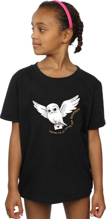 Actual product image Girls Owl Letter Cotton T-Shirt (140, 146)