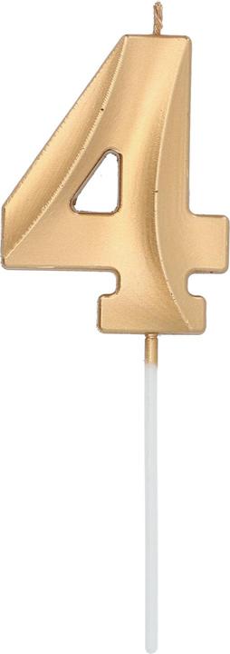 Immagine prodotto Folat Candela Glamour Numero 4 Oro Metallizzato