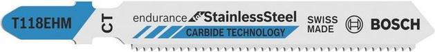 Produktbild Bosch Professional Zubehör EXPERT ‘Stainless Steel’ T 118 EHM Stichsägeblatt, 3 Stück