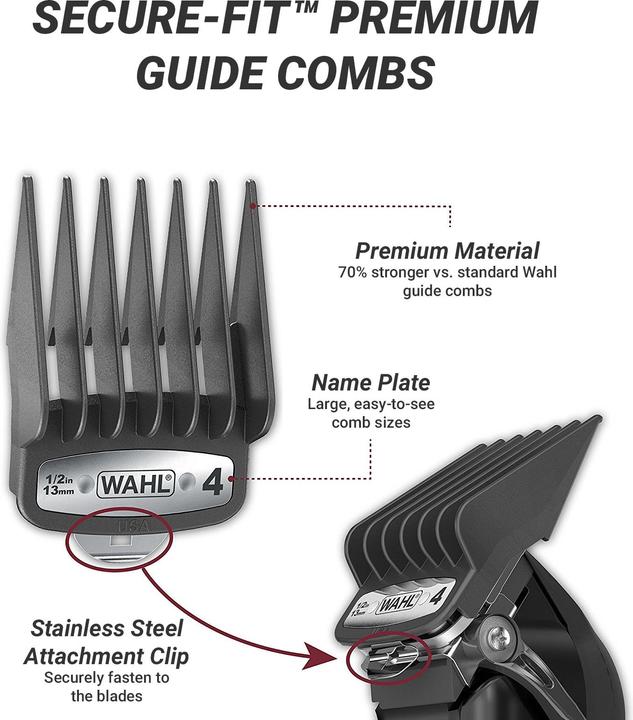 Immagine prodotto Wahl Tagliacapelli HAIR TRIMMER 79520-5316 NETS (10 ACCESSORI, 2x COMB, 2x CLIPS CASE)