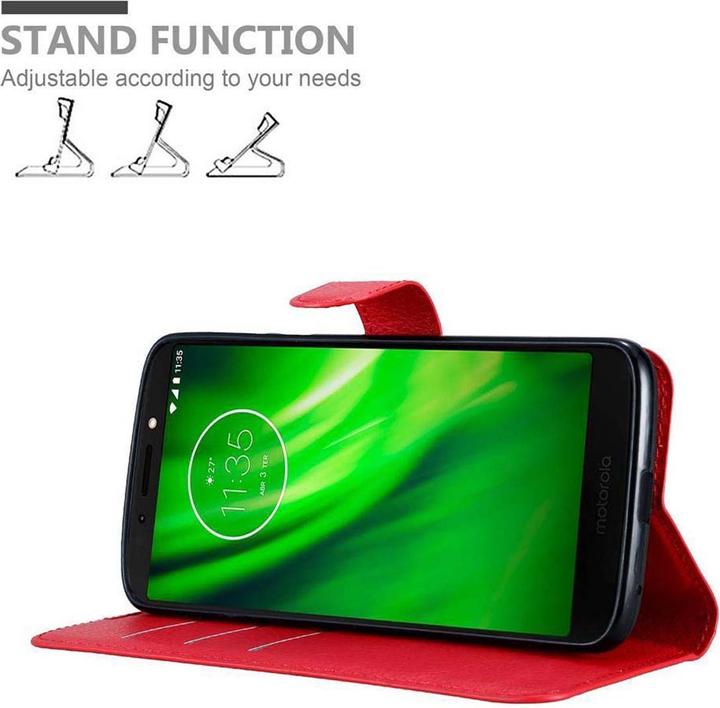 Actual product image Cadorabo Book with stand function cover (Motorola Moto E5)