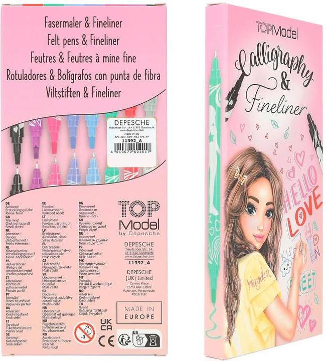 Actual product image Top Model Calligraphy and fineliner set (Multicoloured, 8 x)