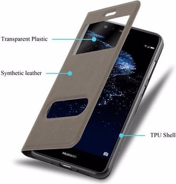 Actual product image Cadorabo Book with View double window cover (Huawei P10 Lite)