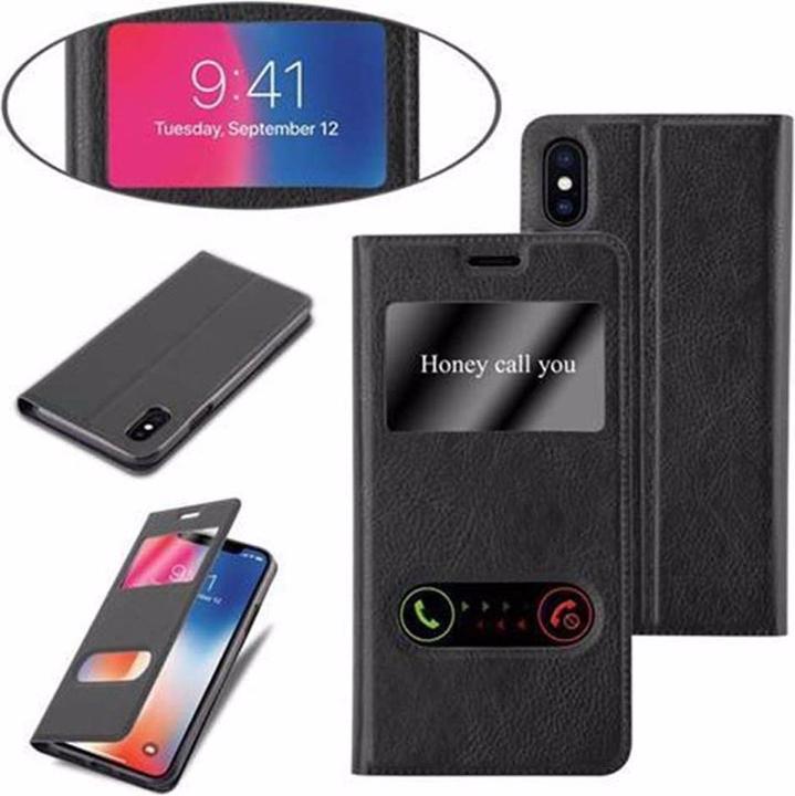 Actual product image Cadorabo Book with View double window cover (Apple iPhone X)