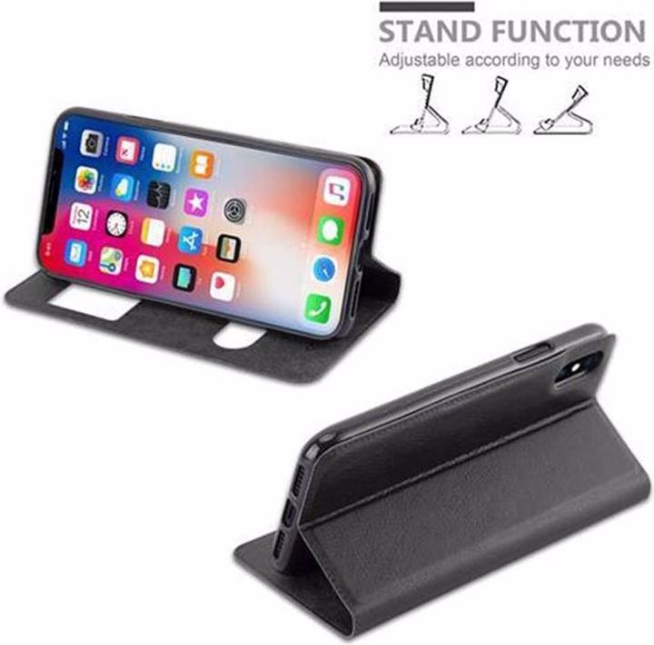 Actual product image Cadorabo Book with View double window cover (Apple iPhone X)
