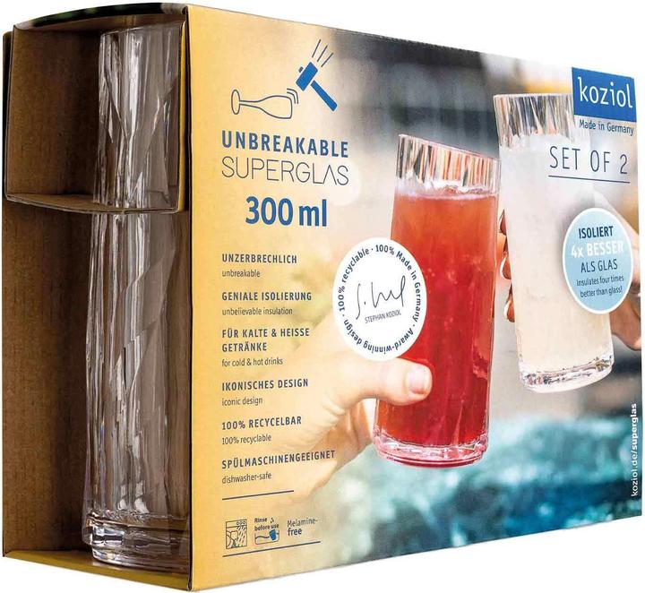 Immagine prodotto Koziol Tazza da cocktail Superglas Club No. 8, 300 ml, 2 pezzi (0.30 l, 2 x)