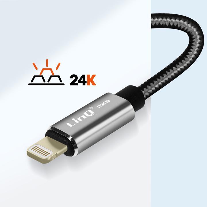Produktbild LinQ LT3538 Audiosplitter (Lightning, 3.5mm Klinke)