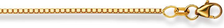 Actual product image Natsumi Schmuck Necklace yellow gold 18K/750 Venetian 1.3mm 42 cm (750/18 K Yellow gold, 42 cm)