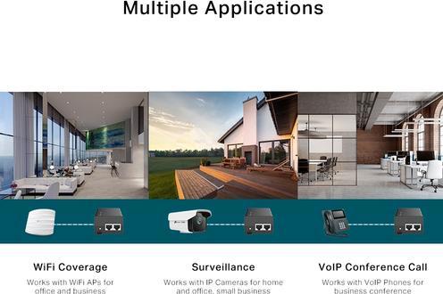 Produktbild TP-Link PoE+-Injektor-Adapter TL-POE160S Ethernet LAN (RJ-45) Anschlüsse 1x10 (802.3at (PoE+), 802.3af (PoE), 30 W)
