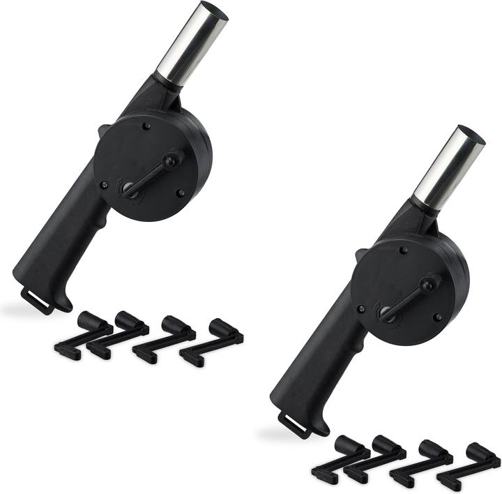 Actual product image Relaxdays BBQ Blower Manual Set Of 2