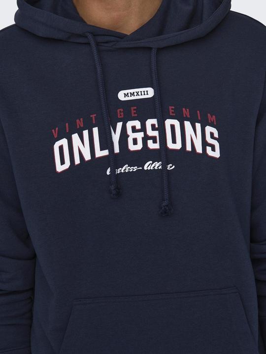 Actual product image Only & Sons Onslenny Reg Vintage Print Hood Sweat (S)