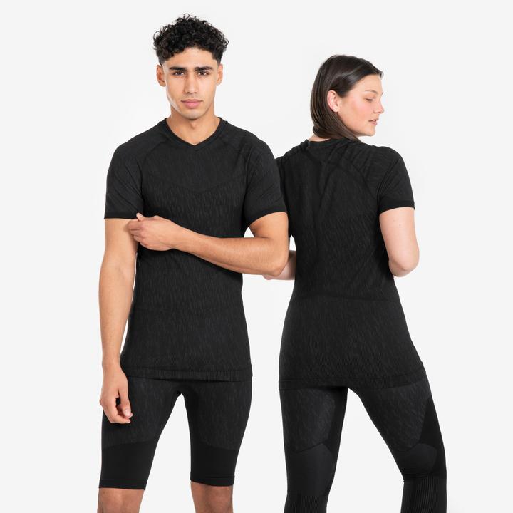 Produktbild Kipsta Damen/Herren Fussball Funktionsshirt kurzarm - Keepdry schwarz (XXL)