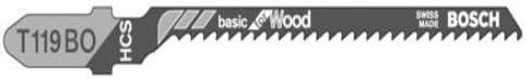 Immagine prodotto Bosch Professional Zubehör Lama per seghetto alternativo T 119 BO Basic per legno, confezione da 100 pezzi