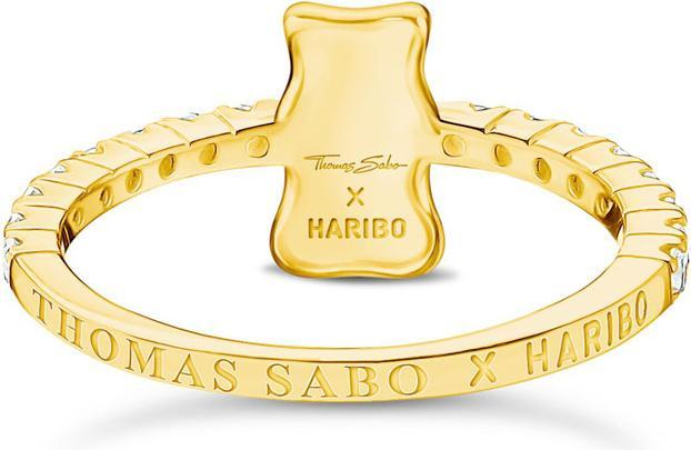 Produktbild Thomas Sabo Ring mit HARIBO Goldbär und Steinen vergoldet (54, 925 Silber)