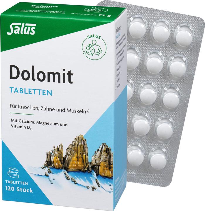 Image du produit Salus Dolomit magnesium calcium vitamin d3 cpr (120 pièce(s), Cachets, 113 g)