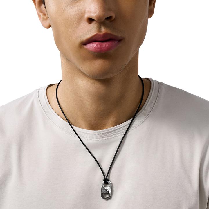 Produktbild Emporio Armani Kette (Edelstahl, Leder)