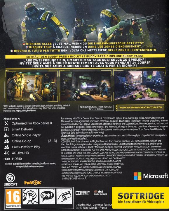 Produktbild Ubisoft Rainbow Six Extraction (Xbox Series X, Multilingual)