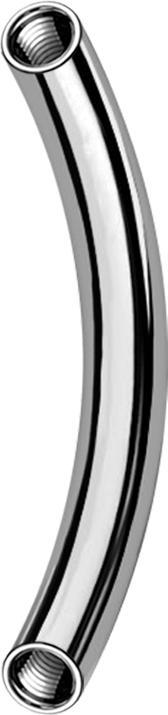 Actual product image Star Piercing Micro banana rod silver with 0.8 mm internal thread (without brass, Titanium G23)