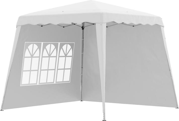 Immagine prodotto Outsunny Padiglione con 2 pareti laterali e regolazione individuale dell'altezza (240 cm, 240 cm)