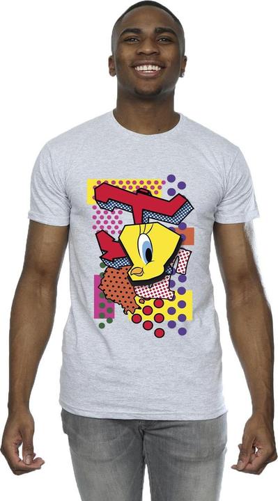 Actual product image Looney Tunes Mens Tweety Pop Art T-Shirt (XL)
