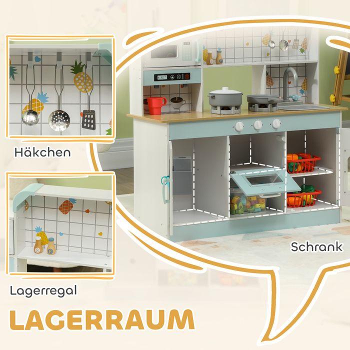 Image du produit Swisshandel24 Kinderküche, Spielküche mit Lichtern, Geräuschen, Kaffeemaschine, Weiss