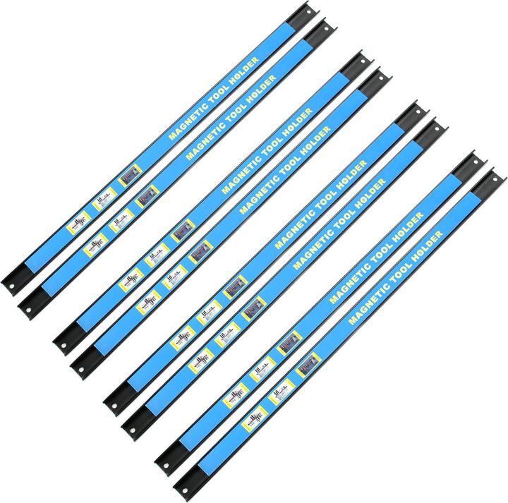 Produktbild Wiltec Magnetleiste 8er Set 61cm Werkzeughalter Werkstatt Schiene Wandhalterung