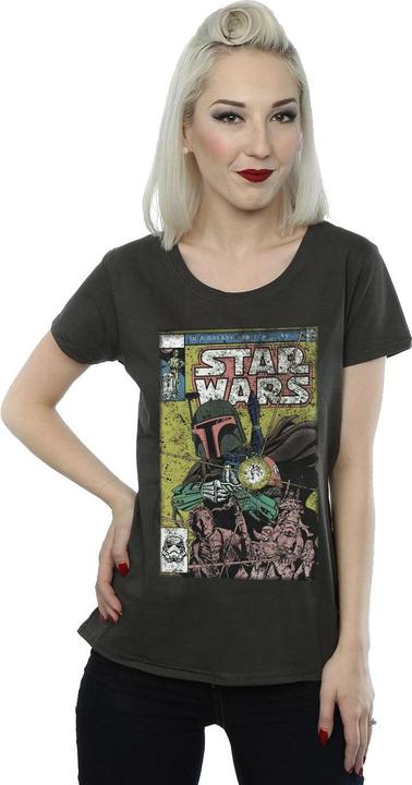 Actual product image Star Wars Womens/Ladies Boba Fett Comic Cotton T-Shirt (L)