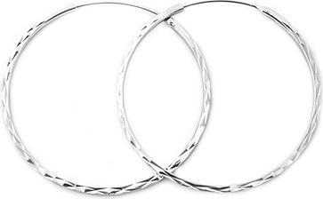Beneto Fashion round earrings made of silver AGUC2439 / SCS - Diameter: 4 cm (L)