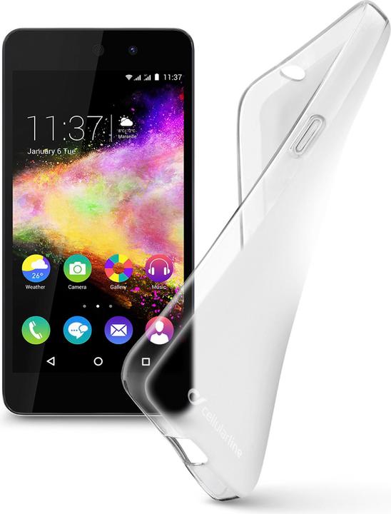 Actual product image Cellularline Shape, Cover, Wiko, Rainbow Up, 12.7 cm (5"), Translucent, Transparent (Wiko Rainbow UP)