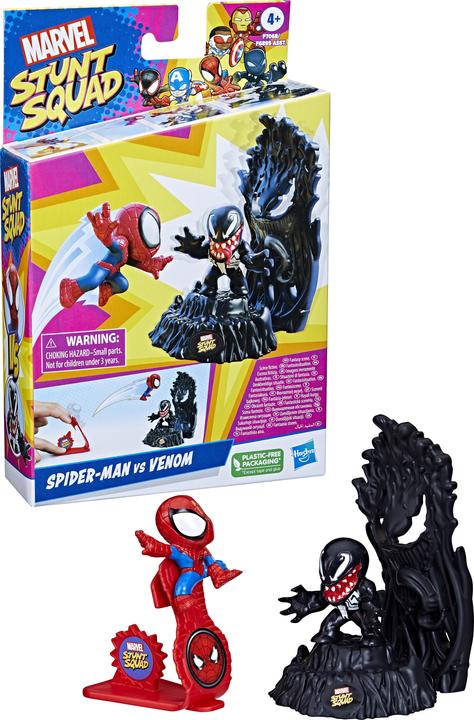 Produktbild Hasbro Stunt Squad Spider-Man vs. Venom Spielset mit 3,5 cm grossen Action-Figuren