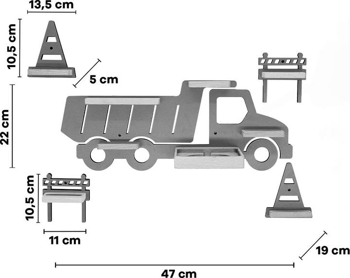 Immagine prodotto VCM Scaffale autocarro ribaltabile bambini Toniebox Tonies