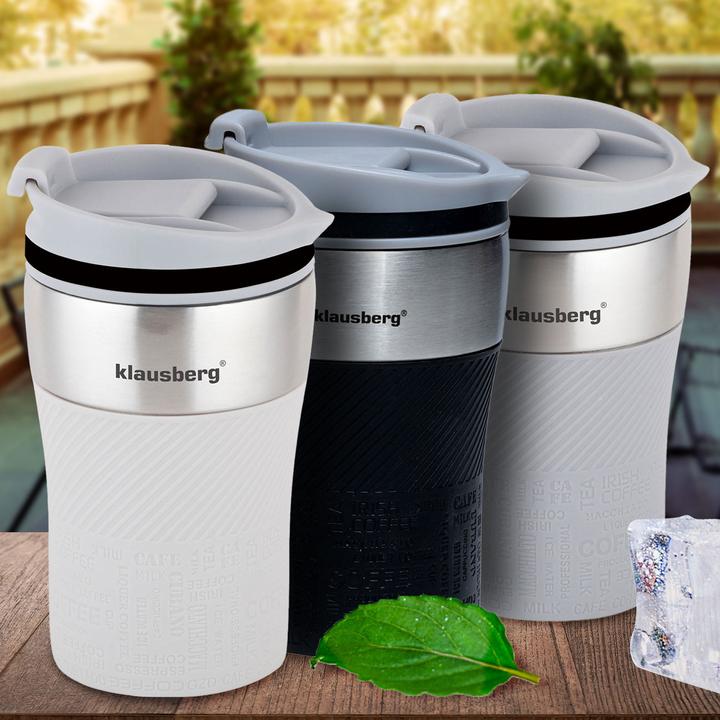 Actual product image Klausberg Set of 4 double-walled thermo mugs, 280ml, black (0.28 l)