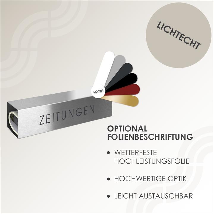Actual product image Mocavi Newspaper compartment ZF 1 stainless steel, made in germany