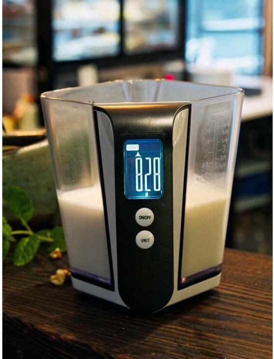Image du produit Toya Lund Balance de cuisine numérique 68364 - Récipient gradué - Blanc - 2 KG - jusqu'à 1200ML
