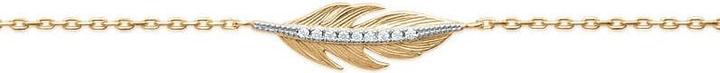 Image du produit Lara BRACELET Plaqué or - 16+2 - BICOLor - ZIRCONIA - PLUME (Plaqué or)