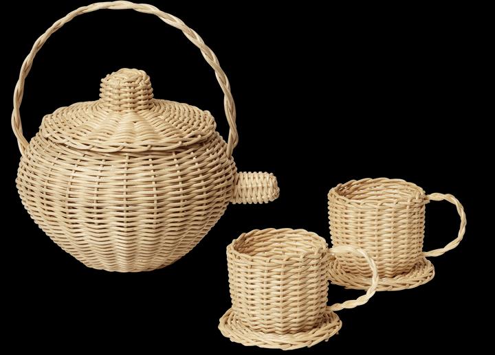 Actual product image Ferm Living Rattan Tea Set
